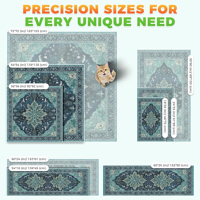 Hompet Cat Litter Mat 2 Pack, 24x60 Large Machine Washable Trapping Mats - Image 7