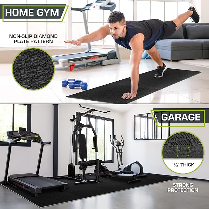 ProsourceFit Exercise Puzzle Mat ½-inch, EVA Interlocking Foam Floor Tiles - Image 3