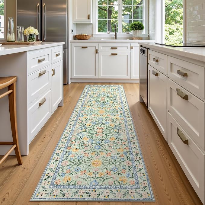 Wonnitar Washable Runners for Hallways, Boho 8ft Non Silp Extra Long Rugs for by Wonnitar