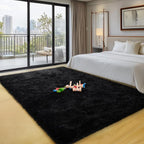 qulint 5x7 Area Rug for Living Room, Large Fluffy Black Carpet for Bedroom Soft - Image 7