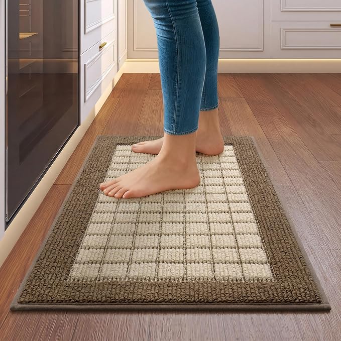 Kitchen Rugs Non Slip Washable, Absorbent and Stain Resistant Kitchen Sink Mats by QiCaiJia