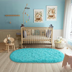 LOCHAS Bedroom Rug 2.6' x 5.3', Soft Oval Throw Rugs Carpet - Image 3