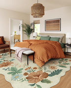 Lahome Floral Washable 6x9 Area Rugs, Soft Bedroom Rug - Image 3