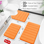 OLANLY Memory Foam Long Bathroom Rugs Runner 59x24, Super Soft Absorbent Bath - Image 2
