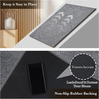 Indoor Door Mat 30"x47" Large, Low-Profile Welcome Front Door Mat Indoor - Image 5