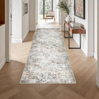 Washable Area Rug 3x8 Entryway Rug: Washable Modern Abstract Soft Thin Rug - Image 4