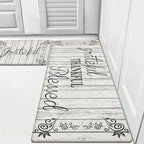 HEBE Anti Fatigue Kitchen Mat Set of 2 Non Slip Cushioned Kitchen Mats by HEBE