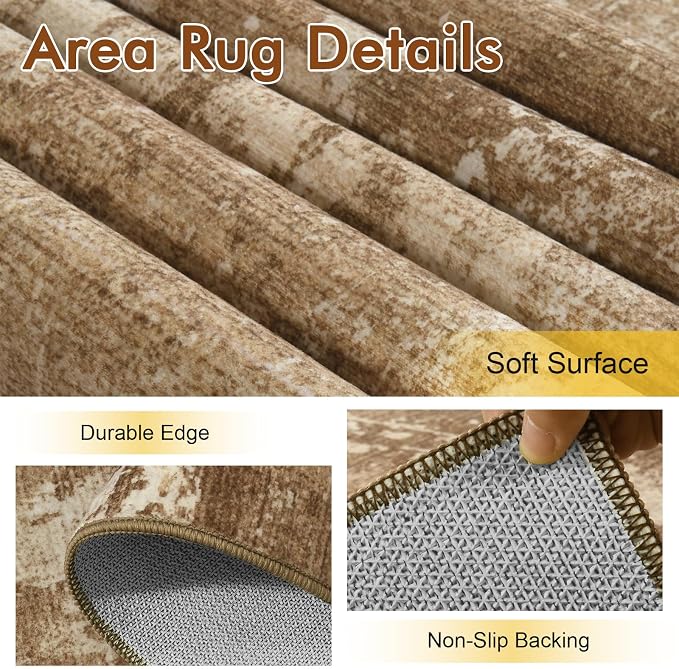 8x10 Ft Large Area Rugs for Living Room, Soft Non-Slip Washable Rugs Modern - Image 6