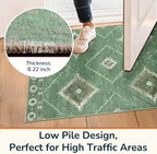 BESTSWEETIE Area Rug 8x10 Rug Machine Washable Non-Slip Low Pile Print Pattern - Image 9