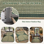 Lahome Enfys Modern Rainbow Easy Jute Entry Rug, 3x5 Washable Outdoor Patio - Image 4