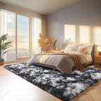 ONASAR Black and White Rugs for Bedroom Living Room, Fluffy 4x6 Indoor Bedside - Image 5