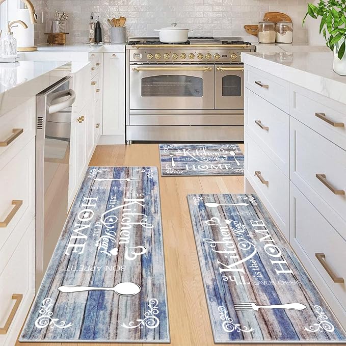 Vaukki Boho Kitchen Rug Sets 3 Pieces, Washable Kitchen Mats by Vaukki