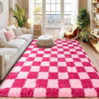 Checkered Rugs for Living Room Bedroom, 5x7 Area Rugs for Living Room, Modern - Image 6
