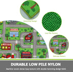 Capslpad Green Car Road Kid Rug Carpet Playmat - Image 3