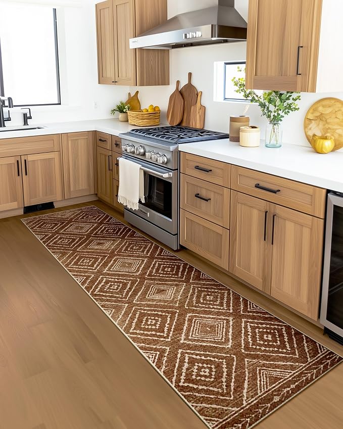 BESTSWEETIE Area Rug 2x8 Rug Machine Washable Non-Slip Low Pile Print Pattern - Image 6