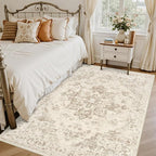 4x6 Area Rugs for Living Room: Vintage Boho Neutral Washable Rug Indoor Soft - Image 2