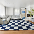 KICMOR Living Room Rug 5x7 Checkered Fluffy Area Rug, Soft Plush Indoor Floor - Image 7