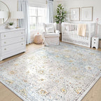 Lahome Flavie Boho Light Blue Area Rug 8x10 - Image 6