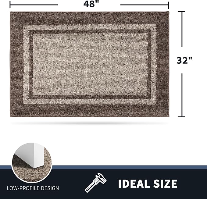 PURRUGS Dirt Trapping Door Mat 32" x 48", Non-Slip Machine Washable Entryway Rug - Image 2