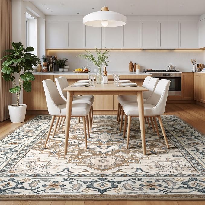 Lessymo Area Rugs 9x12 Living Room- Large Area Rug Machine Washable Area Rug - Image 3