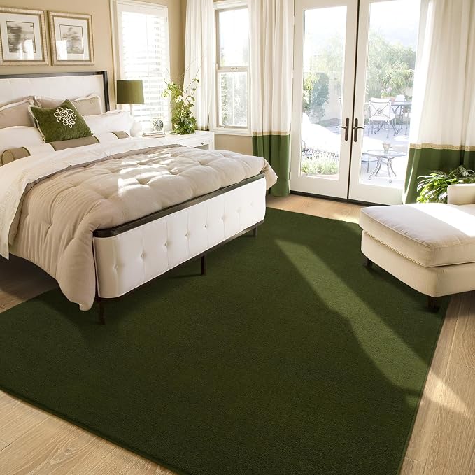 Amearea Large Modern Area Rugs for Bedroom Living Room, 6x9 Feet Olive Green - Image 7