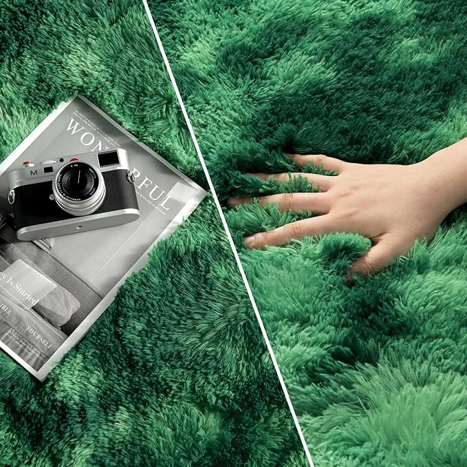 Deerhoo Shag Area Rug, 4 X 6 Tie-Dyed Plush Fuzzy Rugs - Image 3