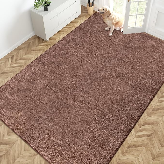 PURRUGS Easy Care Area Rug 6ft x 9ft, Non-Slip Washable Entryway Rug, Stain by PURRUGS