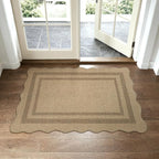 LIVEBOX Scalloped Easy Jute Kitchen Rug, 2x3 Front Door Mat Indoor Outdoor - Image 8
