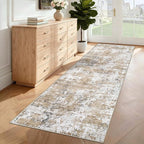 XLUEZ 2x8 Runner Rug for Hallway, Washable Modern Abstract Runner Rugs Neutral - Image 4