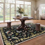 Machine Washable Rug for Living Room: 9x12 Area Rugs Vintage Bedroom Rug Stain - Image 7
