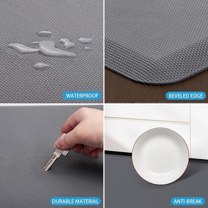 HappyTrends Kitchen Mat Cushioned Anti-Fatigue Rug Non-Slip Kitchen Rugs Stain - Image 5