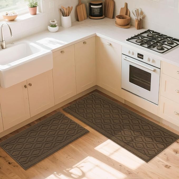 COSY HOMEER 48x20 Inch/30X20 Inch Kitchen Rug Mats Made of 100% Polypropylene 2 - Image 8