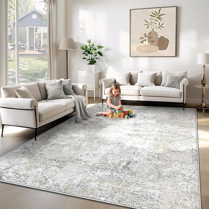 XLUEZ 6x9 Area Rugs for Living Room, Washable Modern Abstract Large Area Rug by XLUEZ