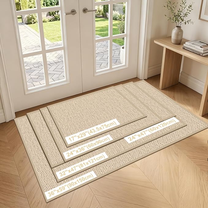 LEKEEPGO Door Mat 36"x59", Non Slip Door Mat Indoor Entrance, Rubber Backing - Image 2
