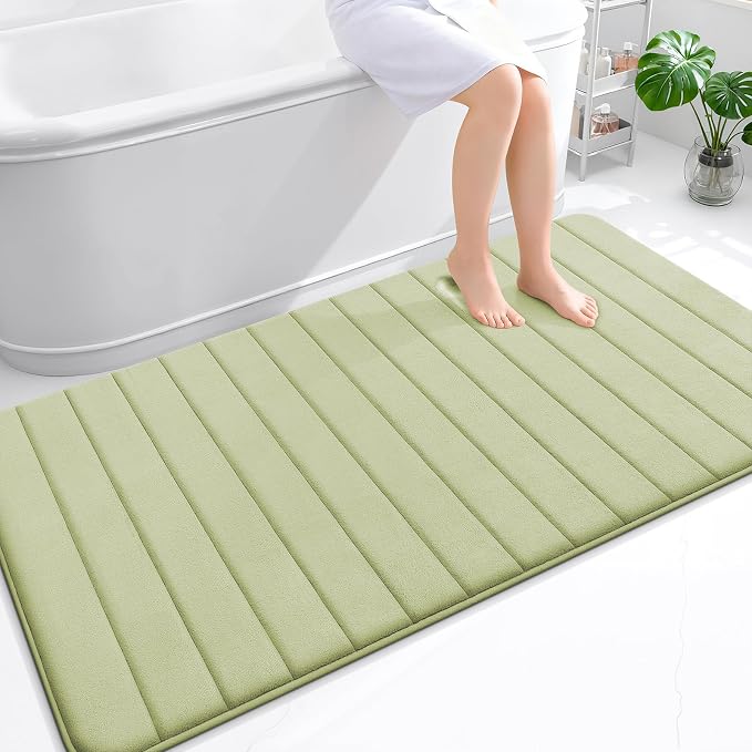 OLANLY Memory Foam Bath Mat 59x35, Super Soft Absorbent Bathroom Rugs, Quick Dry by OLANLY