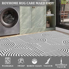 ROYHOME Modern Rug 2x6 Runners for Hallways, Abstract Kitchen Runner Rugs Non - Image 5