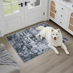 Washable Area Rug 2x3 Entryway Rug: Washable Modern Abstract Soft Thin Rug - Image 2