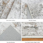 12x12ft Square Living Room Rug – Non-Slip Washable Extra Large Floor Carpet - Image 5