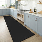 KOZYFLY Black Runners for Hallway 2.5'x8', Washable Runner Rug, Woven Non Slip - Image 2
