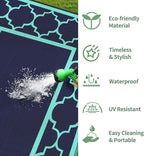 GENIMO 9 ' x 12 ' Outdoor Rug for Patio, Waterproof Indoor Outdoor Plastic - Image 6