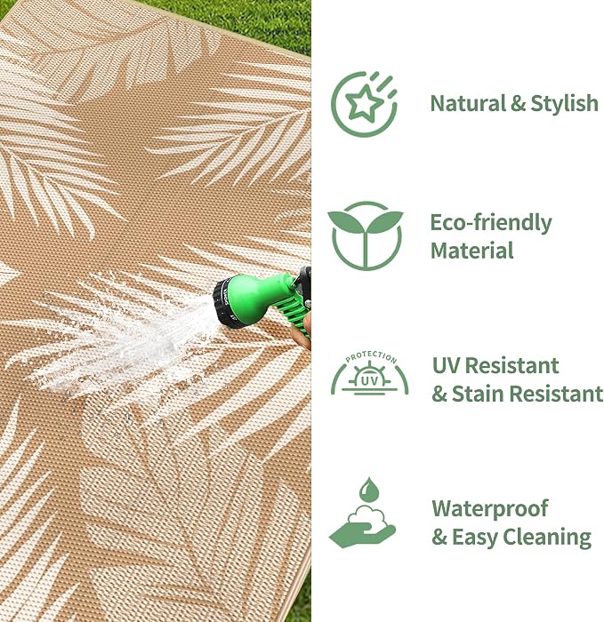 GENIMO Outdoor Rug 8' x 10' Waterproof - Image 6