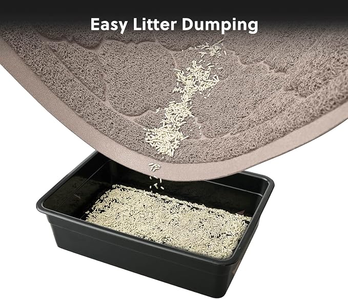 WePet Cat Litter Box Mat, Kitty Premium PVC Pad, Durable Trapping Rug, - Image 5