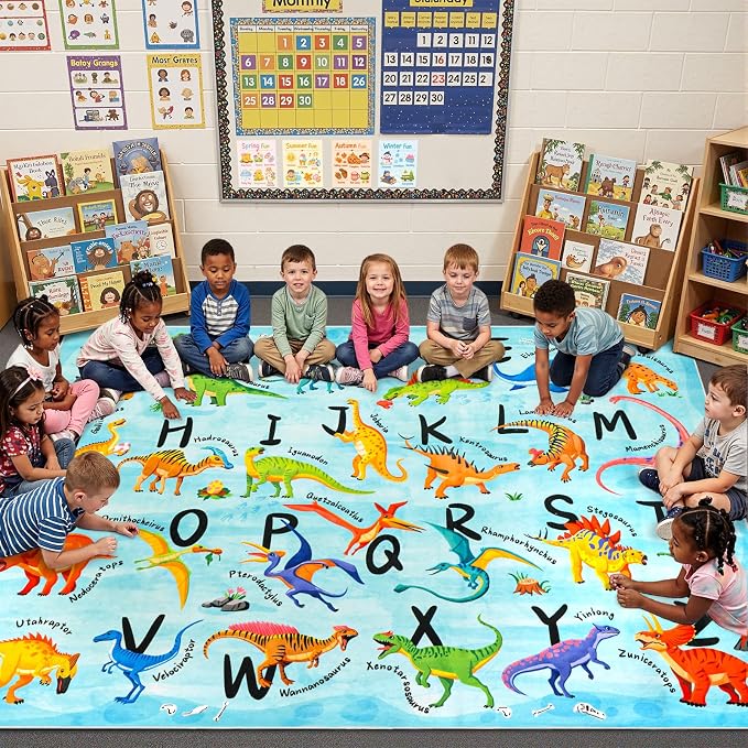 5x7 ABC Classroom Rug for Kids Playroom, Alphabet Rug by Unknown