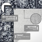 KILOCOCO Washable Runner 2x5 Rug Runner Printed Vintage Floral Kitchen Runners - Image 5
