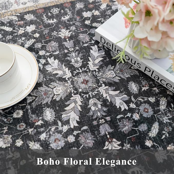 Square Rugs 5x5 Washable for Entryway: Non Slip Indoor Foot Carpet for Living - Image 9