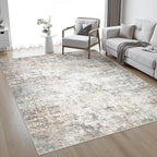 5x7 Area Rug Living Room Rug: Washable Modern Abstract Soft Thin Rug Indoor by FXRHLP