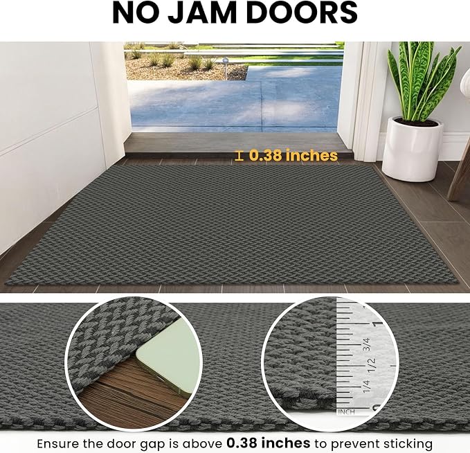 IOHOUZE Washable Runner Rug 2x8 Non Slip Rubber Backed Hallway Runner Entryway - Image 3