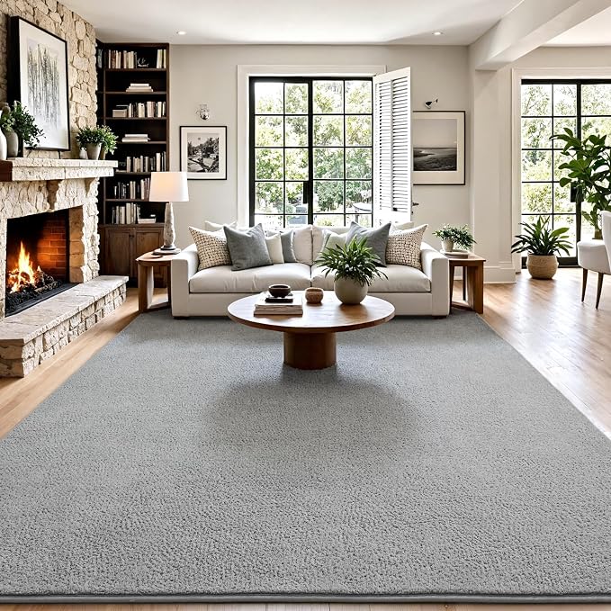 Keeko 4x6 Grey Area Rugs for Bedroom, Soft Modern Living Room Rug Indoor Non - Image 9