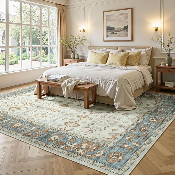 Lessymo Washable Area Rug for Living Room, 9x12 Large Rugs - Image 2