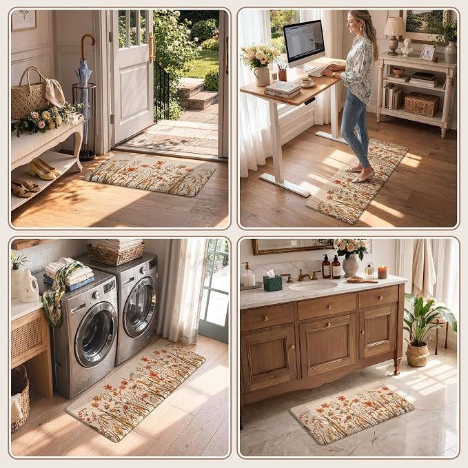KIMODE Fall Kitchen Mats Cushioned Anti Fatigue, Non Slip Kitchen Mats - Image 7